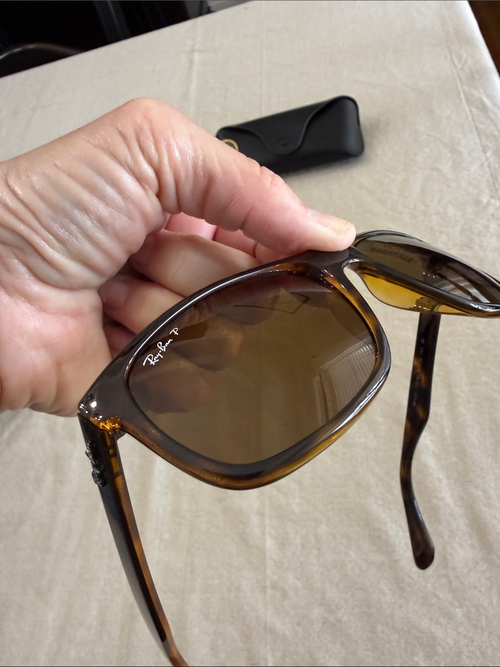 Ray-Ban RB4181 Polarized Tortoise Sunglasses Brown Lens Italy Unisex - Picture 12 of 16